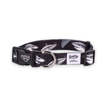 Load image into Gallery viewer, salty-paws-shark-dog-collar-fishing-mako-d.friel-black-grey
