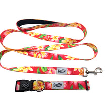 Load image into Gallery viewer, Tropical Dog Collar and Leash Matching Set Bundle