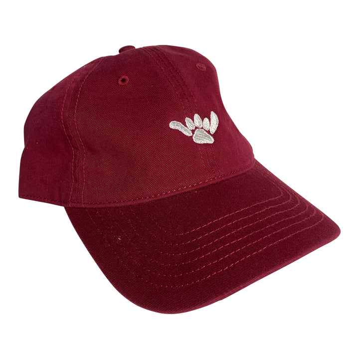 Salty Paws Shaka Paw dad hat profile view — surf dog gift for dog dads