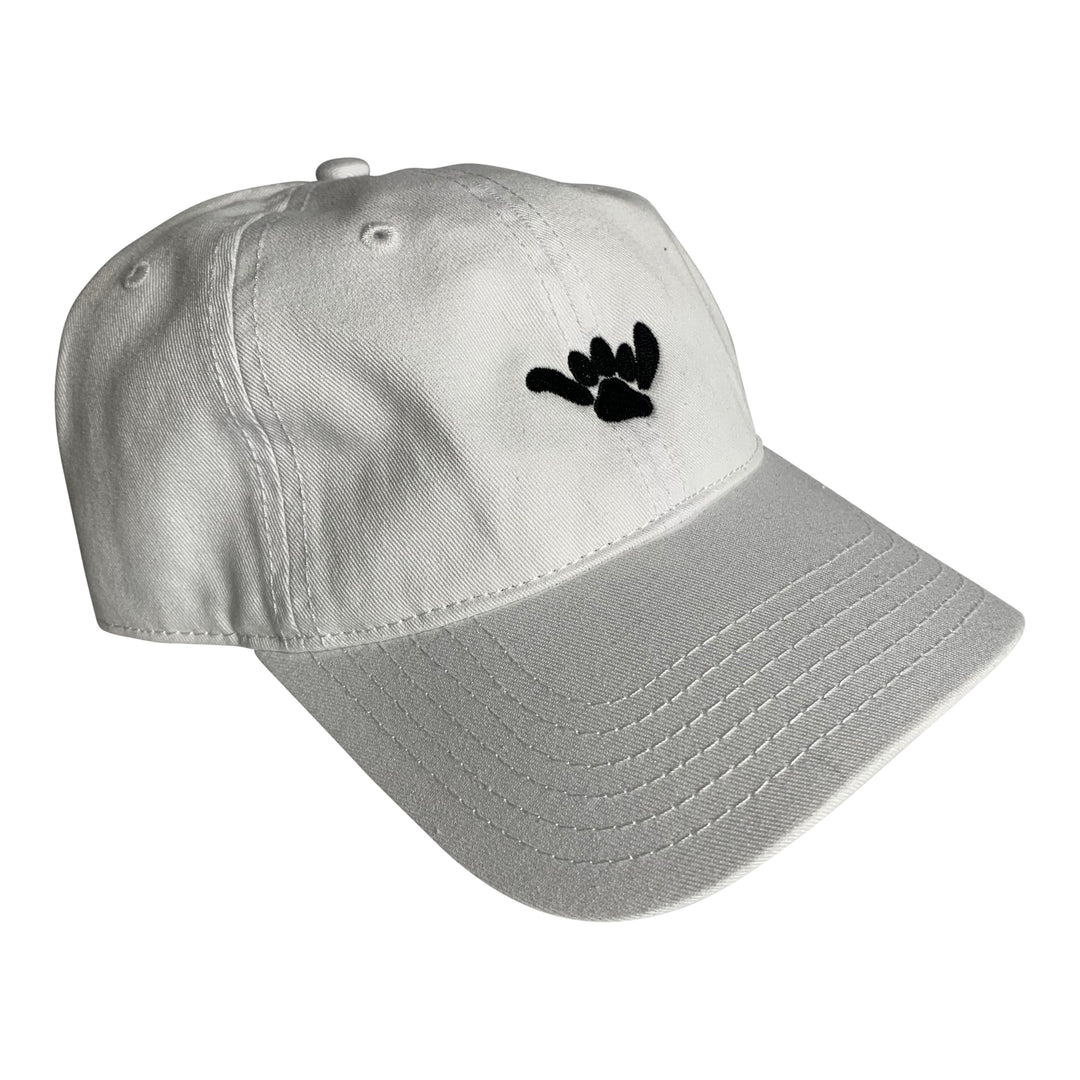 Salty Paws Shaka Paw cotton dad hat — laid-back coastal lifestyle gift